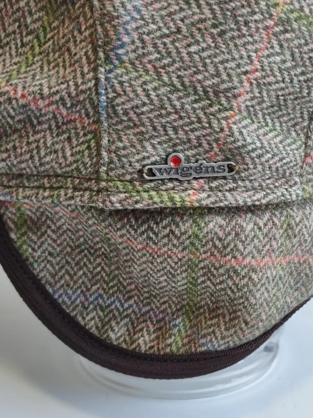 Wigens 100% Merino Wool Ivy Cap Size 57 Medium Herringbone Tweed Ear Flaps